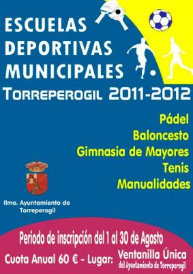 Abierto el plazo de inscripción en las Escuelas Deportivas Municipales 2011-2012